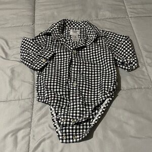 Carter's Black and White Checkered Baby Shirt